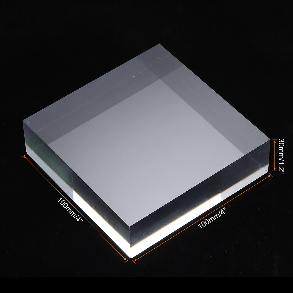 1pcs Acrylic Square Display Stand Base Solid Clear Display Block Clear Jewelry Stand Ring Showcase Holder Base for Collectibles