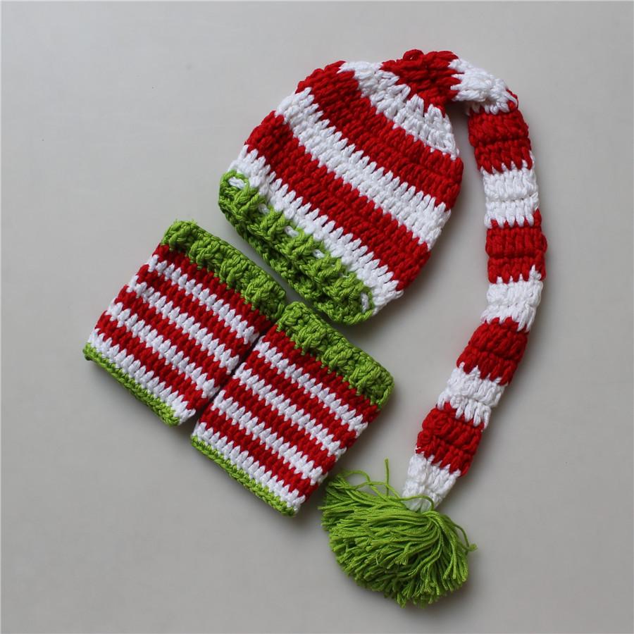 Handmade Wool Knit Baby Christmas Photo Prop Outfit Newborn (1-2 months)