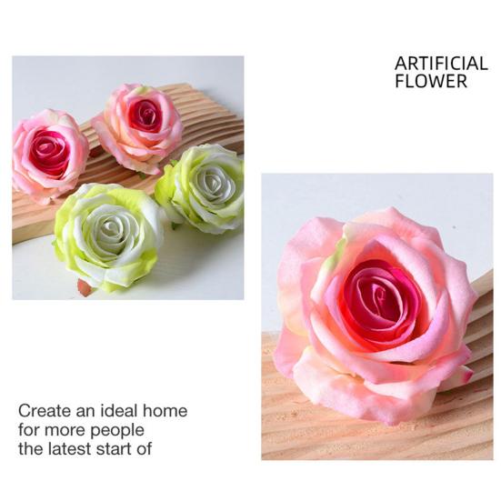 Artificial Rose Flower Heads 2.3" Fake Silk Rose Heads for Wedding Centerpieces Bridal Bouquets DIY Floral Crafts