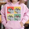 Cute Capybara Loves Bubble Tea Kids Hoodie Pink Sweater Autumn Winter Tops Girls Boys Hoodied