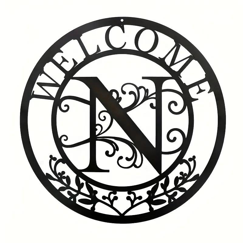 

1 шт., Фамилия Металлическая табличка, Фамилия Семья Знак, Металлическая табличка, Письмо Персонализированный подарок на день рождения, 12 дюймов светло-серый