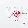 Cute Heart Heart Cat Acrylic Earrings Women Statement Peach Kitten Drop Earring Fashion Jewelry Valentine's Day Gifts
