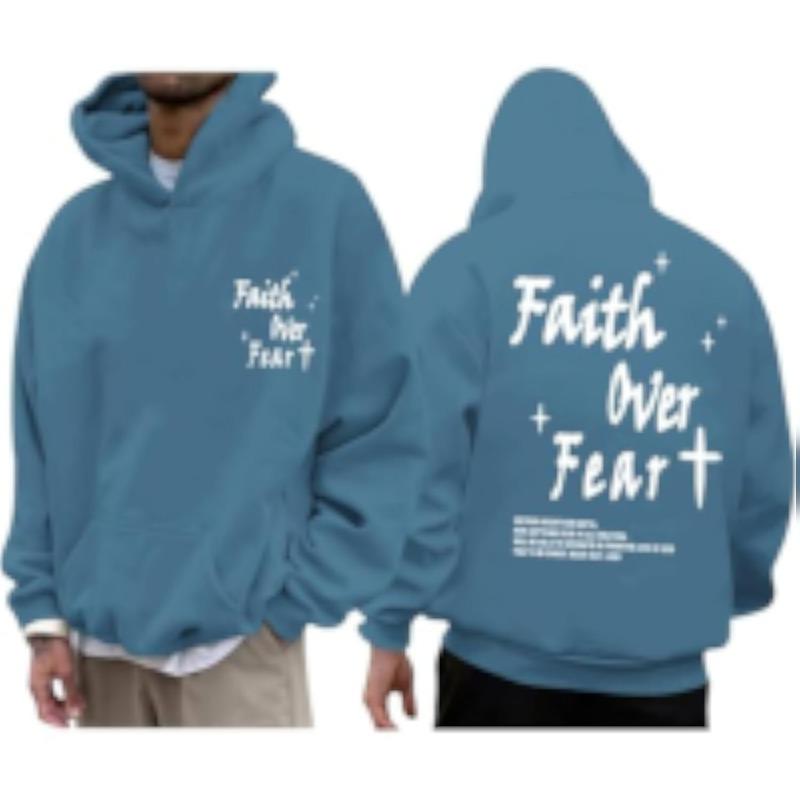 Christian Hoodies for Men Inspirational Religious Faith Cross Sweatshirts Vintage Bible Verse Graphic Hoodie Pullover