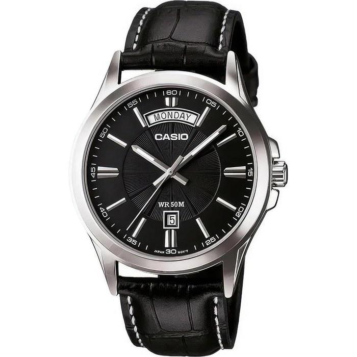 [Casio] MTP-1381L-1AV Men s Analog Quartz Watch - Black