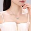 Tichiya Angel Wings Jade Necklace in S925 Sterling Silver - Luxurious Jade Wings Chain for Women
