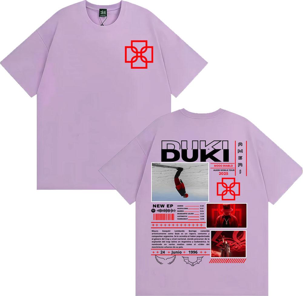 Rapper Duki Aleri World Tour 2025 Cover T Shirts Men's Clothing Harajuku Vintage T-shirt Casual O-Neck High Quality T Shirt Tops