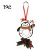 Holiday Home Decorations Wooden Christmas Tree Ornaments, 2D Stocking House Shaped Photo Frame Hanging Gift Tags Decor, Xmas Ornament for Family