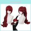Persona 5 Kasumi Yoshizawa Cosplay Wig Red Curly Hair Halloween Props Role Play Girl