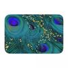 Peacock Feathers Doormat Kitchen Entrance Home Floor Mat Non-slip Carpet Rug for Balcony Footpad Mats