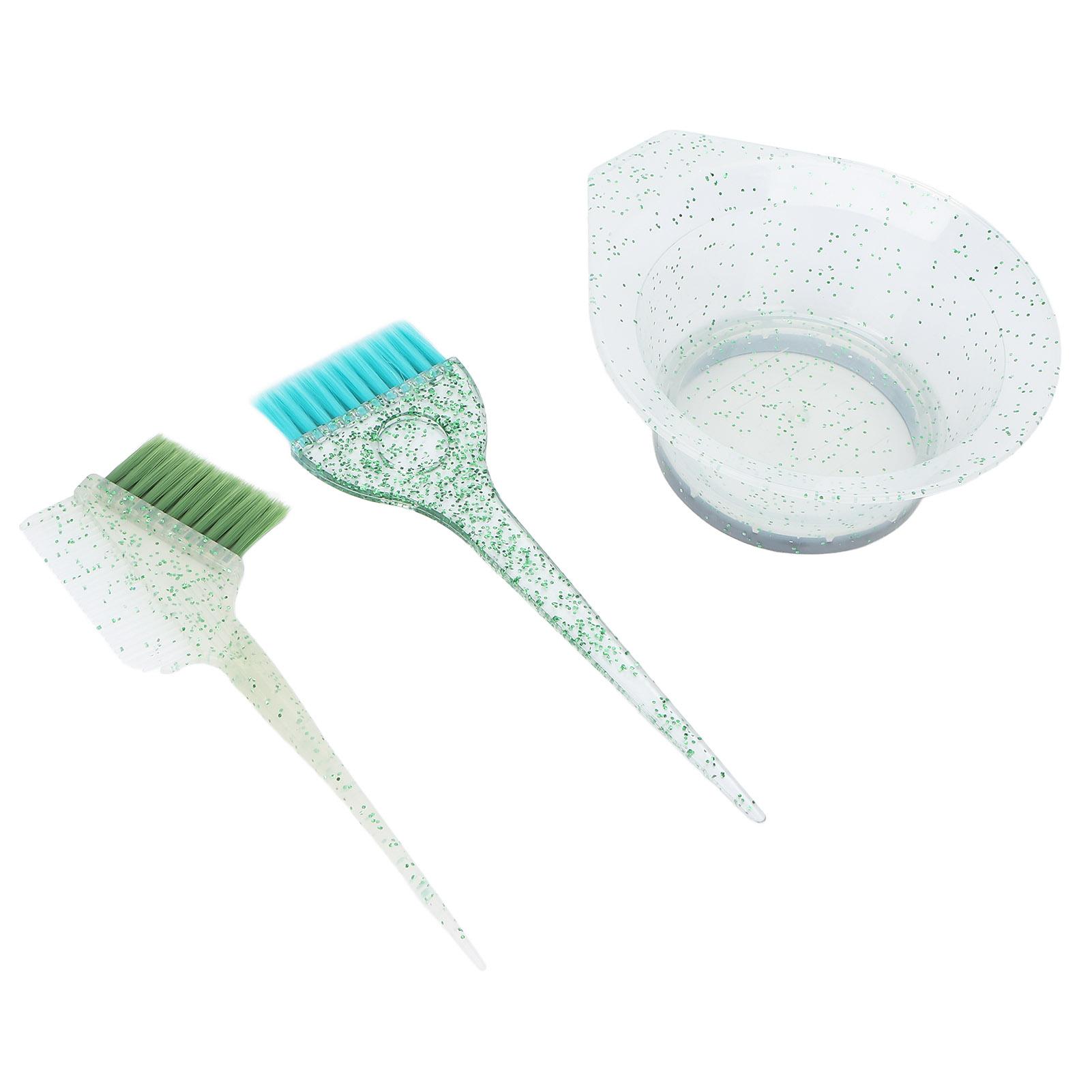 

3pcs Hair Dye Kit Hair Coloring Brush Dyeing Mixing Bowl Double Side Brush Hairdressing Accessory
