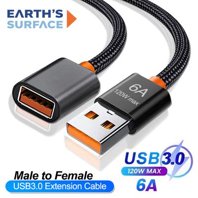 6A 120W USB 3.0 Verlängerungskabel USB A Stecker auf Buchse Verlängerungskabel für PC Kamera PS3 Laptop TV Hochgeschwindigkeits-Datenverlängerungskabel