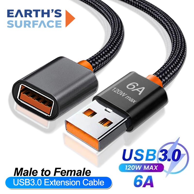 

Кабель-подовжувач USB 3.0 6A 120W USB A тато до USB A мама для ПК, камери, PS3, ноутбука, телевізора, високошвидкісний кабель-подовжувач для передачі даних 6A USB-length: 1.5m
