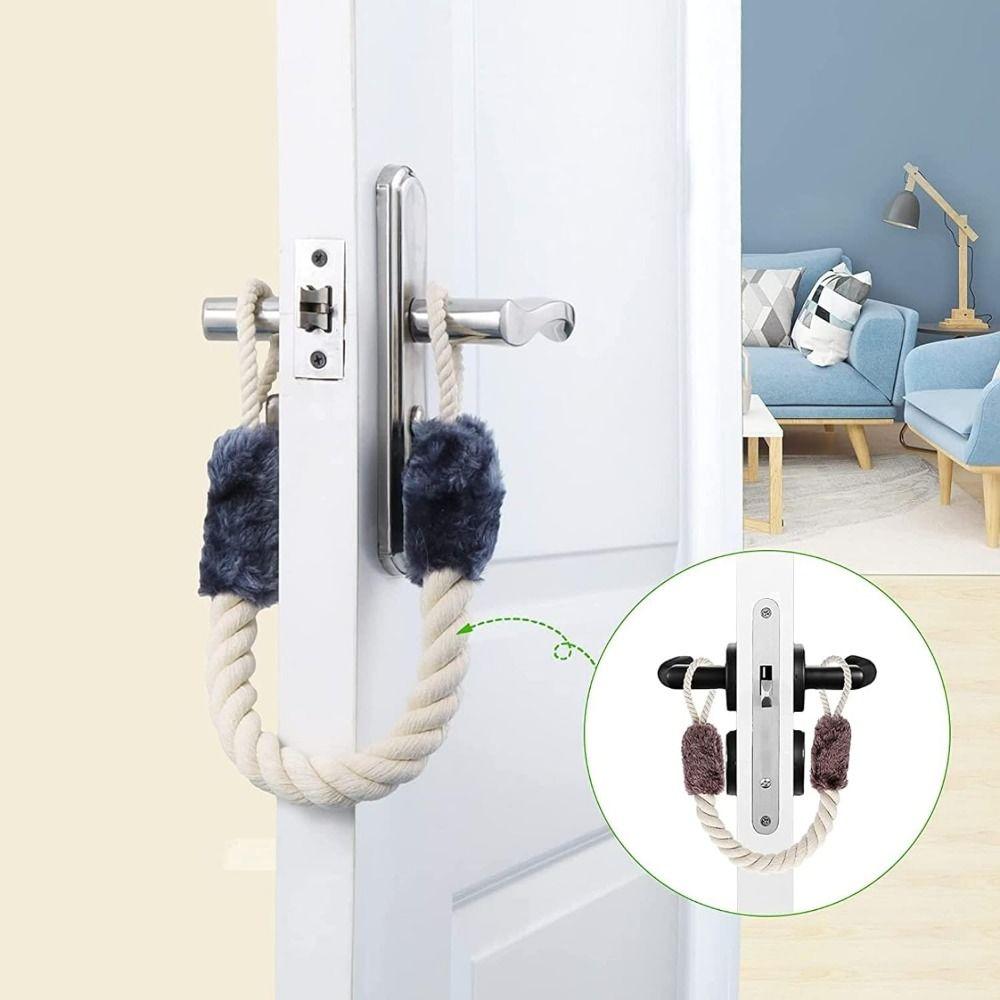 Finger Pinch Guard Door Stopper Wear Resistant Door Handle Pull Cords Soft Pets Biting Toy Dog Cat