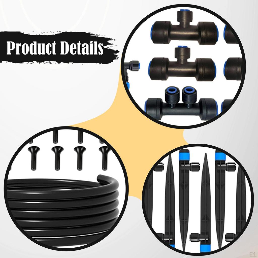 Drip Irrigation Kit Patio Misting Plant Watering System Accessories Quick Connector Automatic