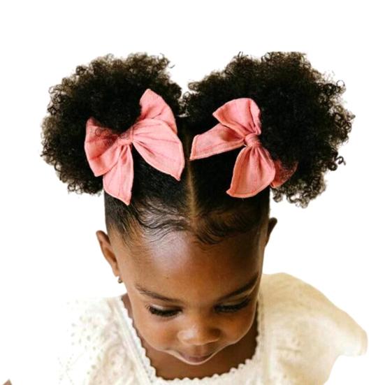 1 Pair Kids Afro Puff Ponytail Extension with Hair Tie Natural Looking Children Wrap Around Synthetic Messy Curly Hair Bun