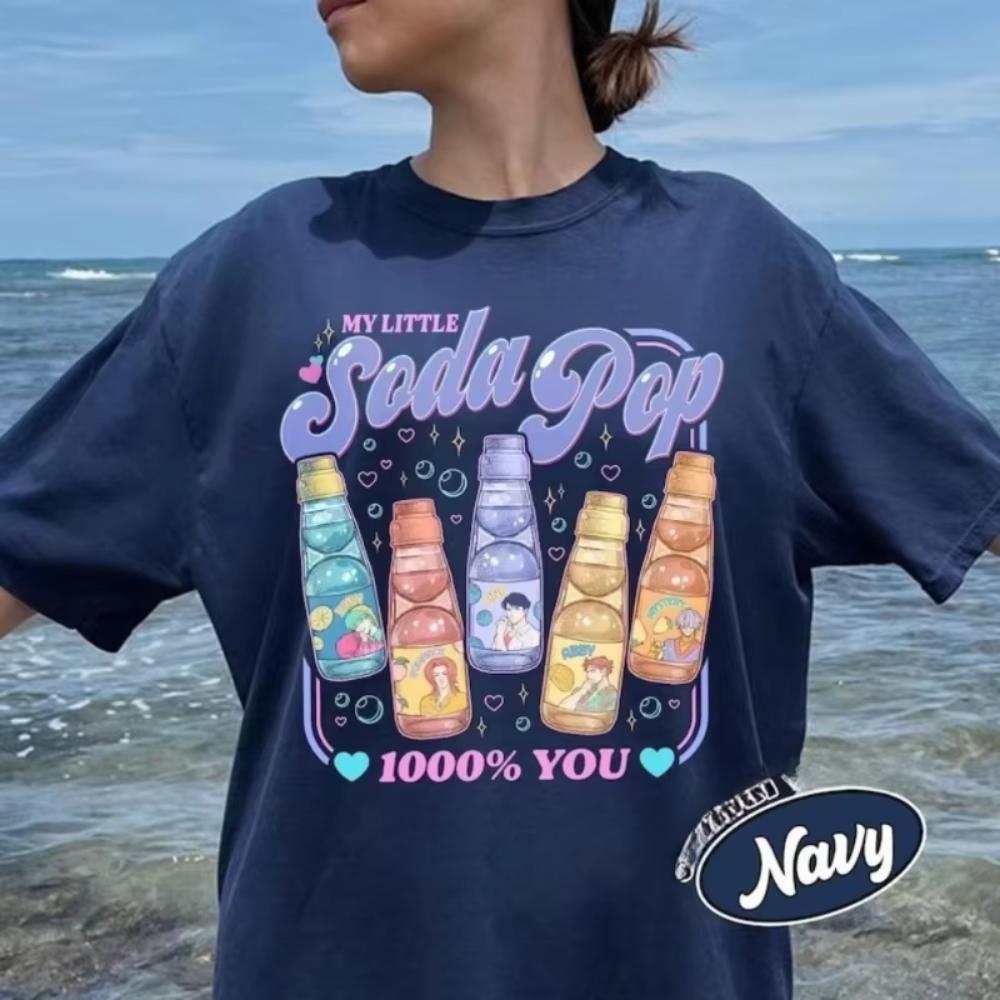 

Kpop Охотники на демонов Saja Boys Газировка Графическая футболка Подарок для фаната Женская Мужская Летние Хлопковые Футболки Классическая Уличная Одежда с Круглым Вырезом 4XL