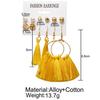 6Pcs/Set Bohemia Women Tassel Hook Earrings Ear Stud Set Jewelry Accessories