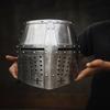 Knight Templar Helmet Full Face Steel Helmet Medieval Crusader Great Helmet Historical Cosplay LARP Helmet Best Gift