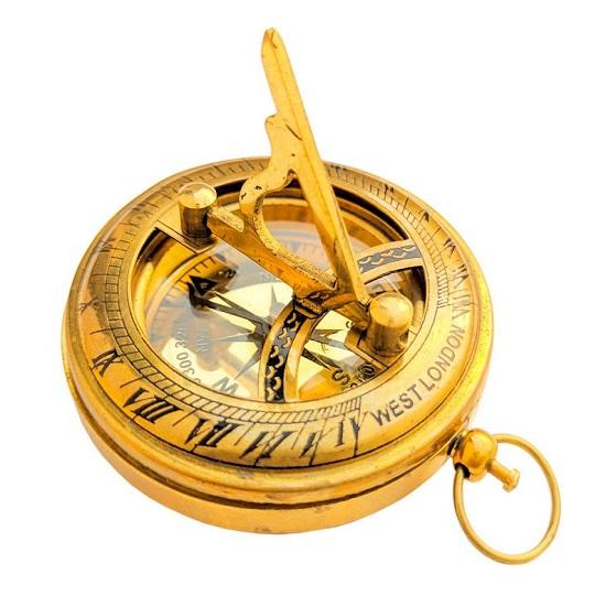 West London Sundial Pocket Compass Sundial Compass 10.16cm