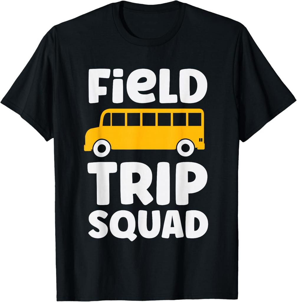 Field Trip Squad School Bus T-shirt