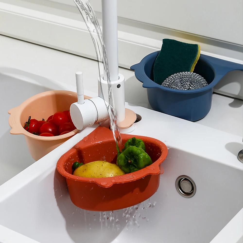 

Kitchen Sink Drain Basket Multifunctional Cat Shape Faucet Filter Basket Shelf For Fruit And Vegetable Organizer Kitchen Gadgets As showns