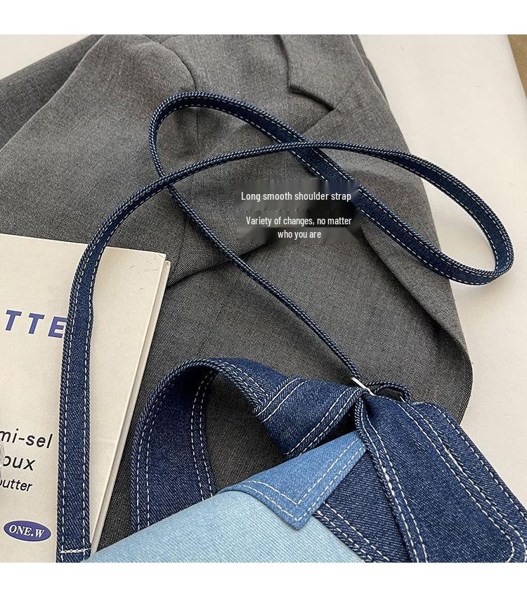 UR Jednoduchá dámská džínová taška přes rameno čtvercového tvaru - 2023 Trendy, špičkový, všestranný módní doplněk
