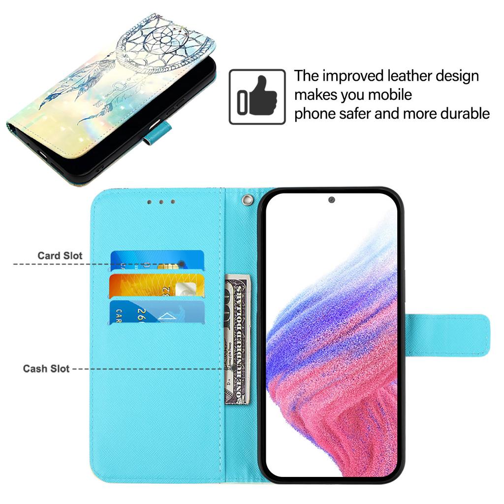 For Motorola Edge 60 5G/60 Fusion 5G Leather Case Pattern Printing Wallet Stand Mobile Cover with Strap