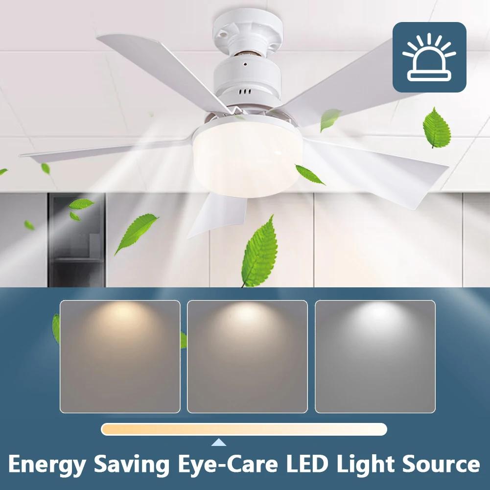 52CM/42CM Modern Ceiling Fan with LED Light Remote Control Silent Ceiling Fan for Kitchen Bedroom Basement Dining Living Room