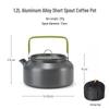 Large Capacity Outdoor Ultra-Light Aluminum Teapot Kettle, Portable 1.8L Camping Coffee Pot