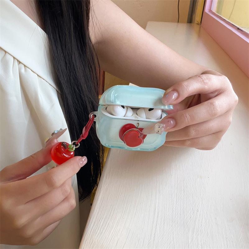 Summer three-dimensional rotating fruit pendant is suitable for AirPods 1 /1 earphone protective case cover 1pro second and third generation new model