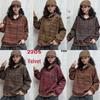Bojiiafan 2025 Stylish Women's Hooded Fleece-Lined Striped Sweatshirt: Age-Reducing Loose Fit Winter Pullover.