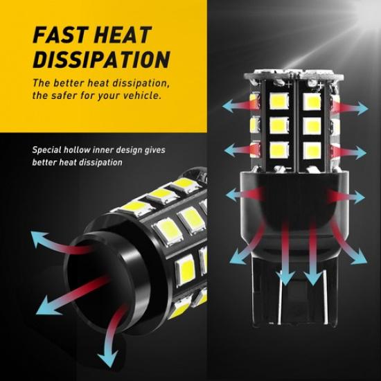 LED 7440 7443 Blinking Reverse Backup Light Bulb 6000K For Honda BMW Ford Dodge