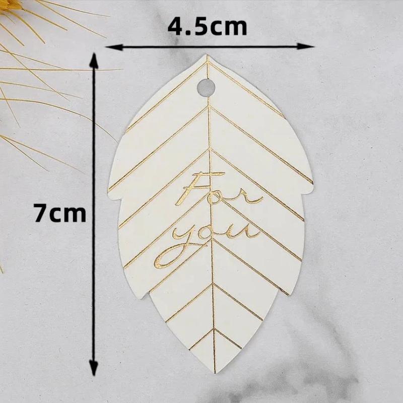 Thank You Tags 50Pcs Bronzing Stamping Black White Paper Card for Valentine's Day Gift Favor Retail Price Label