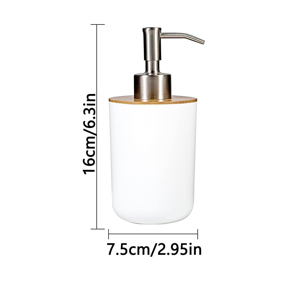 Refillable Bamboo Soap Dispenser Plastic Pump Bath Lotion Pump Jar Hand Sanitizer Bottle  Kitchen