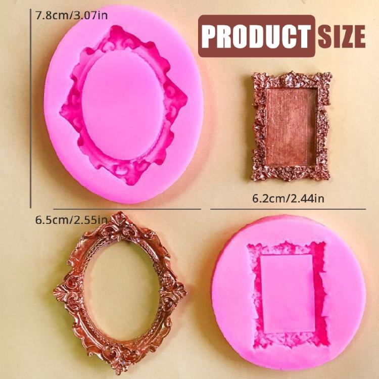 Bilderrahmen Silikon Kerzenformen für handgefertigte Kerzen Seife Schokolade Süßigkeiten Kuchen Fondant Dekoration Epoxidharz Formen