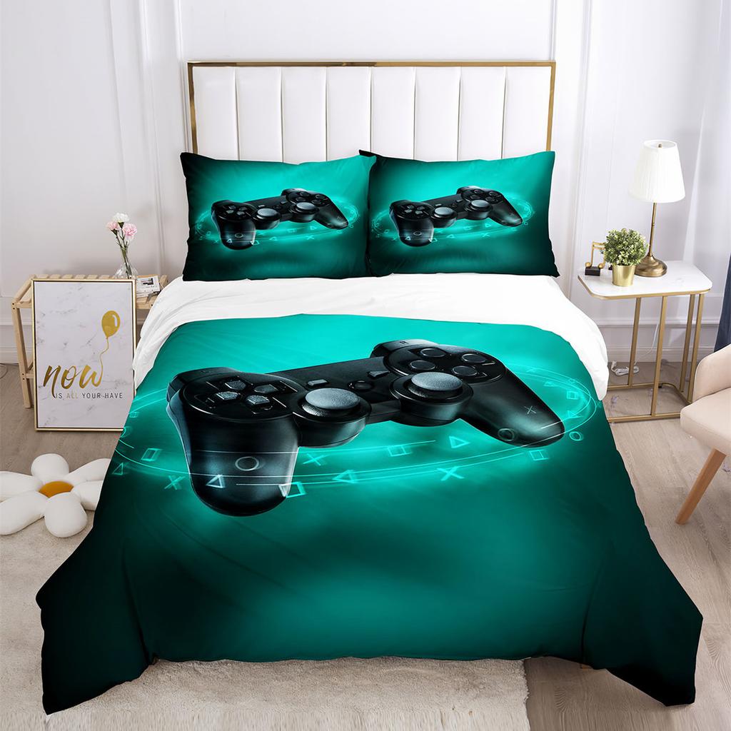 Three-Piece Quilt Cover Gamepad Kit 3D Digital Printing Bedding Sheets