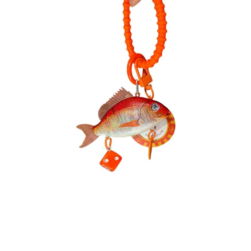 

Practical Adjustable Strap Keychain Depicting Marine Fish Designs Waterproof Construction for Daily Organization помаранчевий