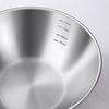 19cm+22cm+24cm+26cm 4Pcs Salad Bowl Stainless Steel 304 Mixing Bowl with Measurement Markings for Kitchen/Baking (No FDA)