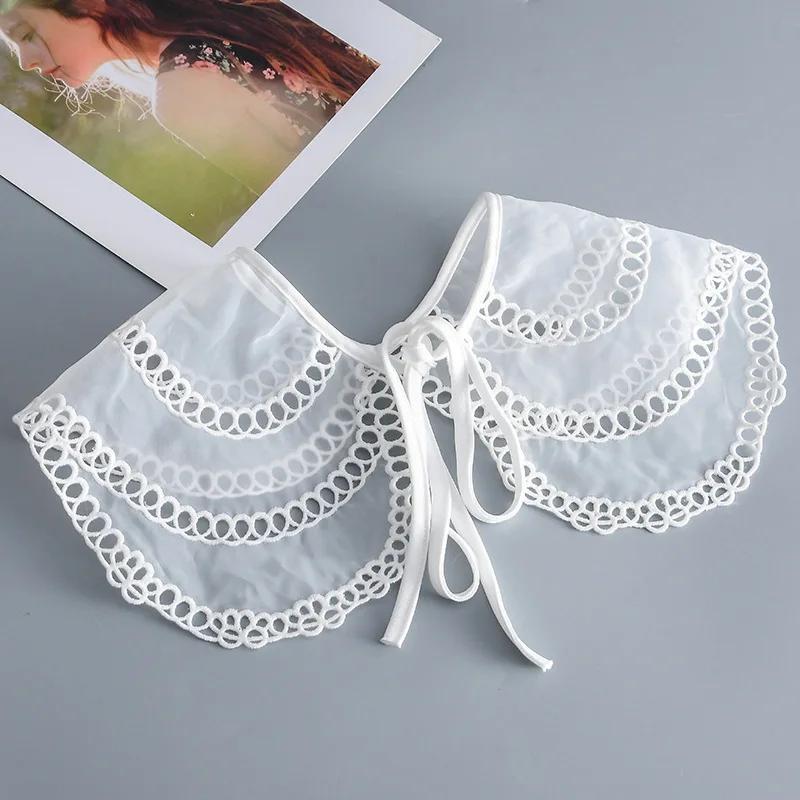 Korean Sweet Dress Fake Collars for Women Hollow Out Shirt Blouse Tops Detachable Collar Female Removable False Collar
