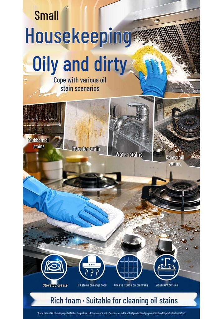 Kitchen Oil Stain & Fume Cleaner for Range Hoods and Stoves