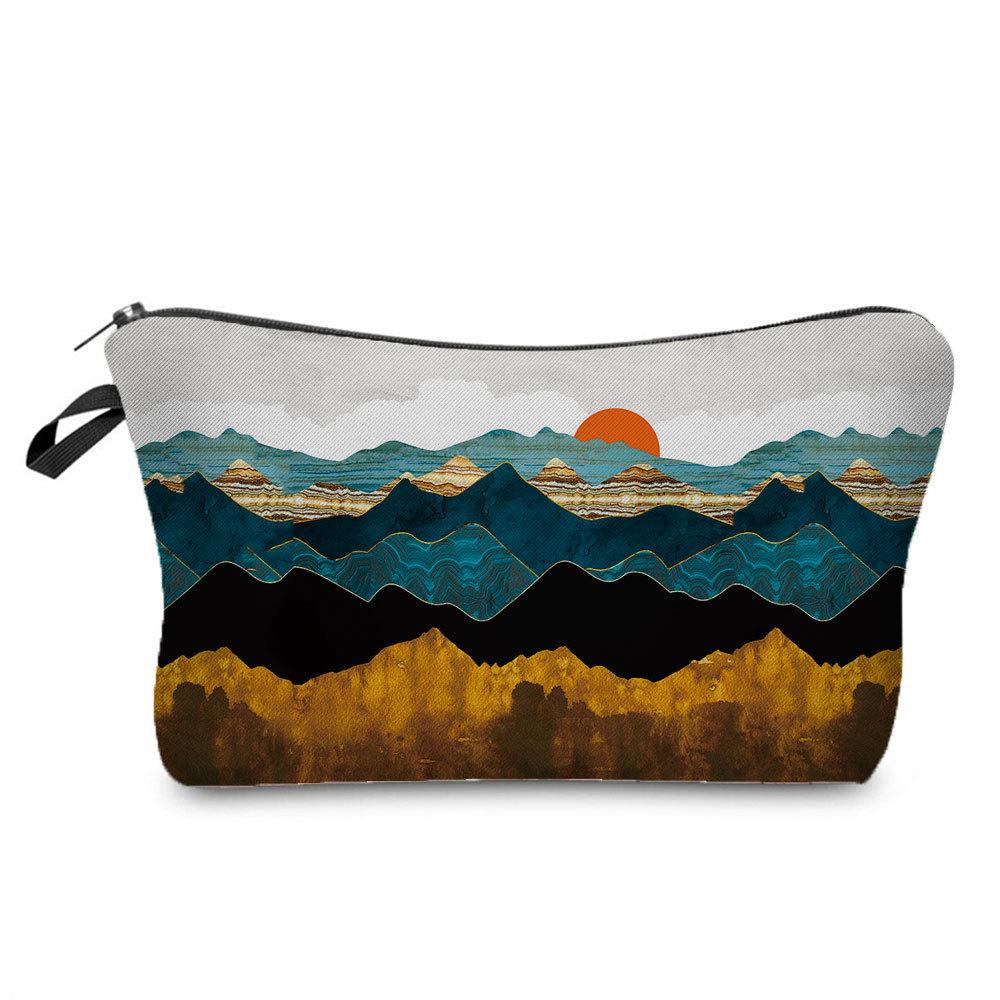 Women Landscape Painting Print Cosmetic Bag Toiletries Organize Travel Storage Case 6672