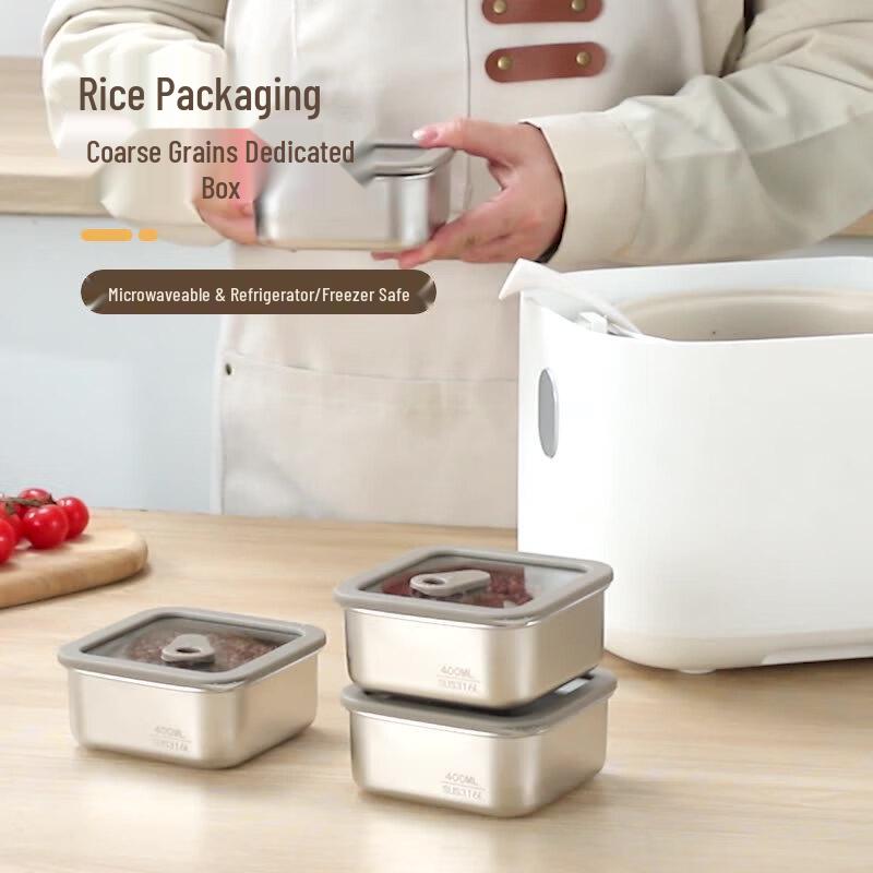 316L Stainless Steel Portion Control Lunch Box