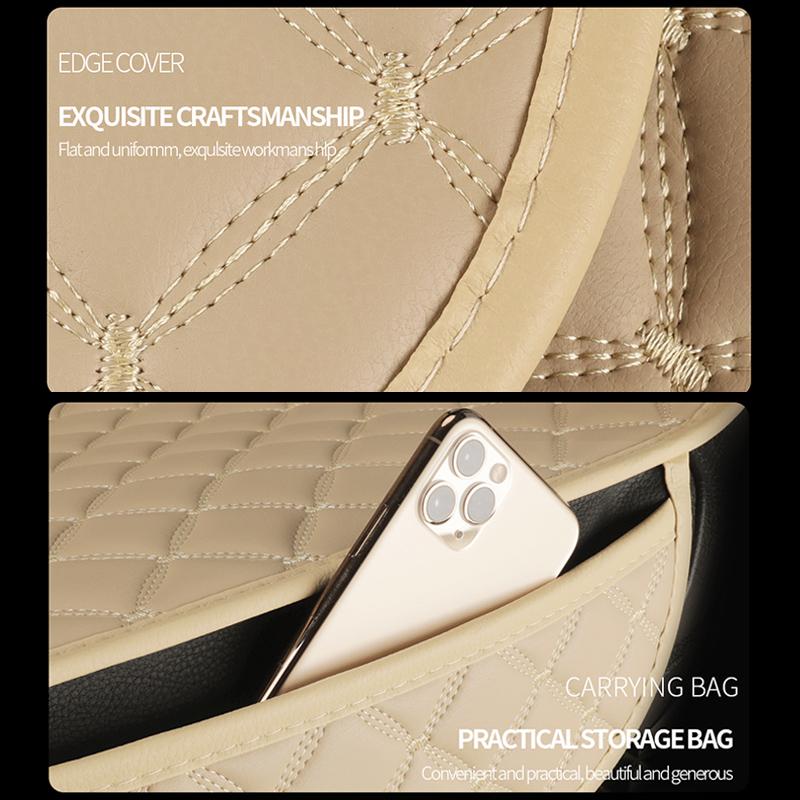 Leder-Autositzbezug-Schutzmatte, universell, vorne und hinten, atmungsaktiv, wasserdicht, PU, ​​Van, Auto, Fahrzeugsitzkissenschutz