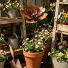 Gartenstäbe Dekorative Blumenform Einfache Montage Metall Hofkunst Schild für Garten Außen Veranden Innenhöfe Gehwege Terrassen
