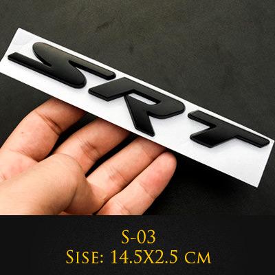 Metal 3D Car Rear Trunk Stickers For Charger Srt Emblem Badge Sxt Challenger Durango Viper Caliber Grill Emblem Badge Decoration