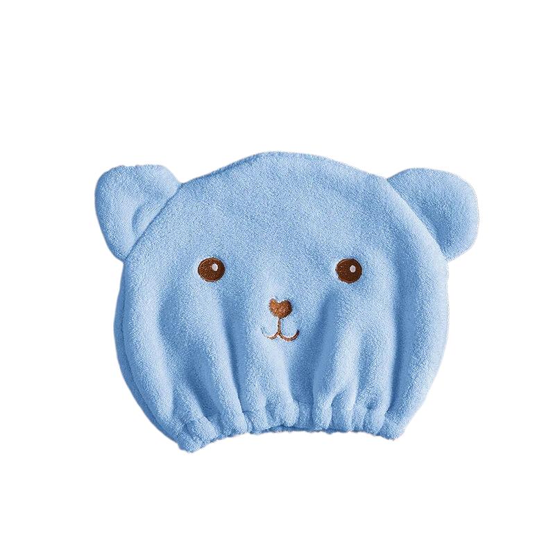 

1/2 шт. Милая шапочка для сушки волос в виде медведя для женщин, быстросохнущие впитывающие толстые микрофибровые полотенца для головы, корейская вышитая шапочка для душа, полотенце