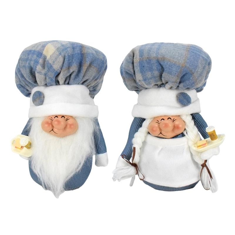 Chefs Gnomes Plush,Handmade Chefs Tomte Swedish Gnomes Scandinavian Figurine Nordics Gnomes Plush Elf Doll Ornament