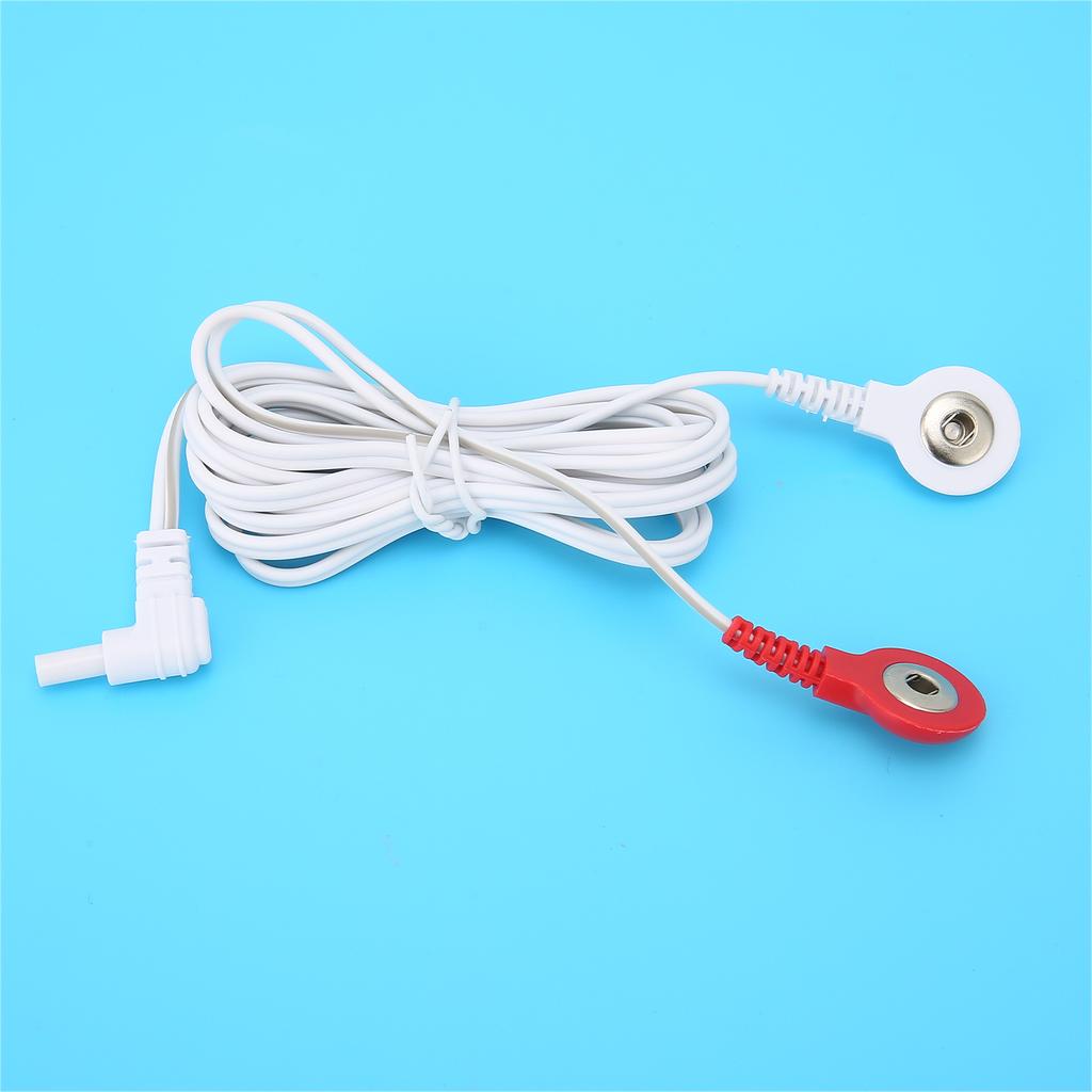 0.09in Electrode Lead Wires 59 Inches 2?In?1 Red White Button Type Electrode Lead Cable