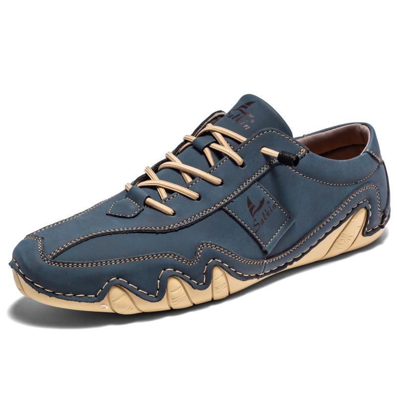 Hoge Heren Casual Schoenen Ronde Neus Platte Zool Instappers Comfortabel Lopen Dagelijks Gebruik