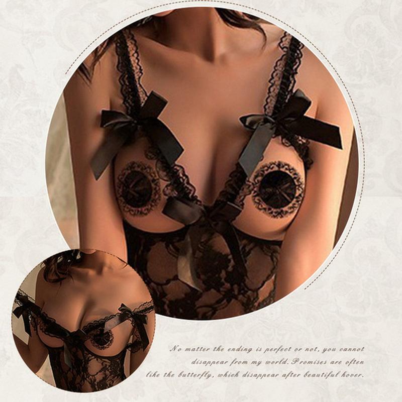 Erotisk undertøy Sexy kjole blonder nakne bryster perspektiv Voksen åpen fil i ett stykke Sexuniform Temptation Bodysuit